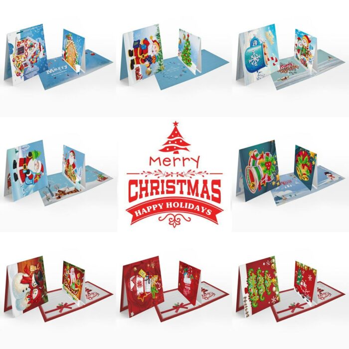 8pcs Christmas Cards Diamond Painting Greeting Cards Cartoon Postcards Diamond Mosaic Art Kits Navidad Diy Holiday 1.jpg
