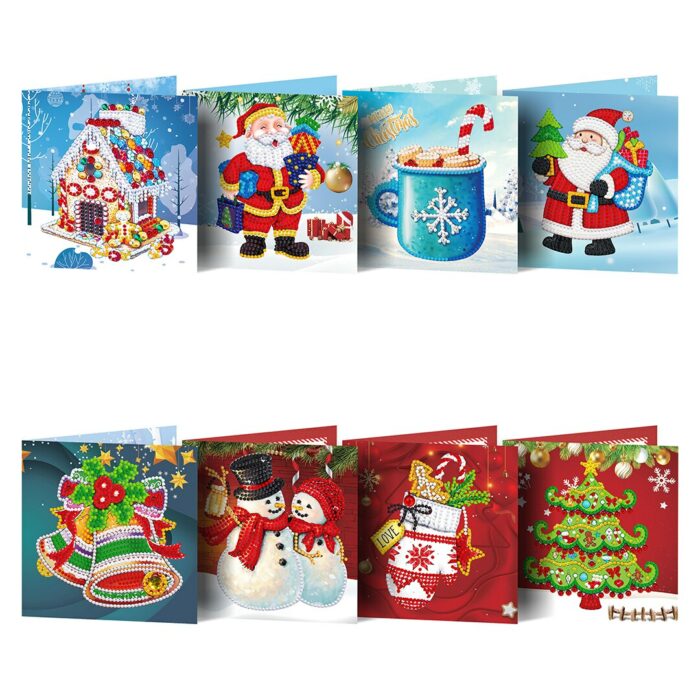 8pcs Christmas Cards Diamond Painting Greeting Cards Cartoon Postcards Diamond Mosaic Art Kits Navidad Diy Holiday.jpg