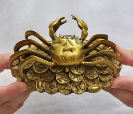 All Copper Lucky Money Crab Decoration Living Room Tv Cabinet Fengcai General Boss Office Table Decoration