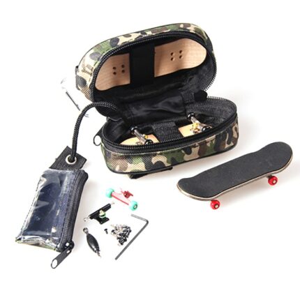Amazing Professional Army Green Finger Skateboard Bag Fingerboard Bags Adult Novelty Finger Board Toy S Box