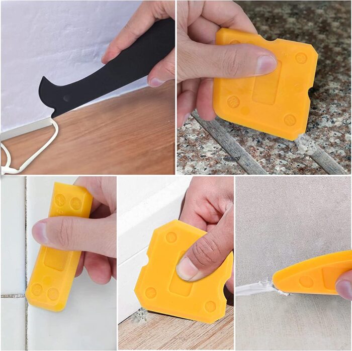 Angle Beauty Sewing Spatula Beauty Sewing Tool 5in1 Silicone Scraper Glue Caulk Remover Knife 4pcs Glue 5