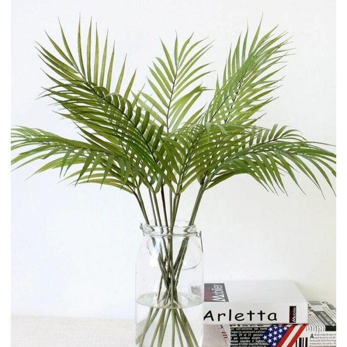 Artificial Green Palm Turtle Leaf Grass Tropical Green Plastic Potted Fake Plant Leaves Large Home Fresh 3