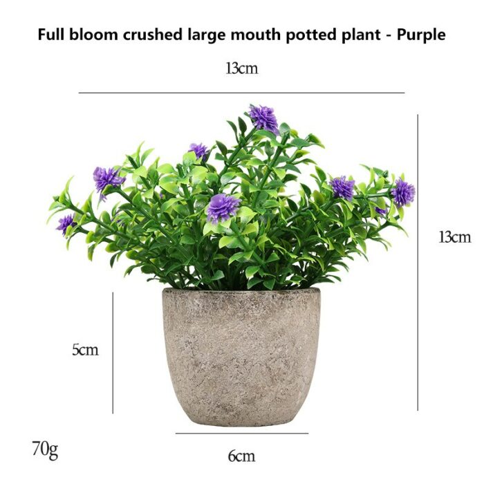Artificial Plants Ins Small Broken Flower Potted Mini Simulation Cute Suitable For Office Desktop Decoration Bonsai 2