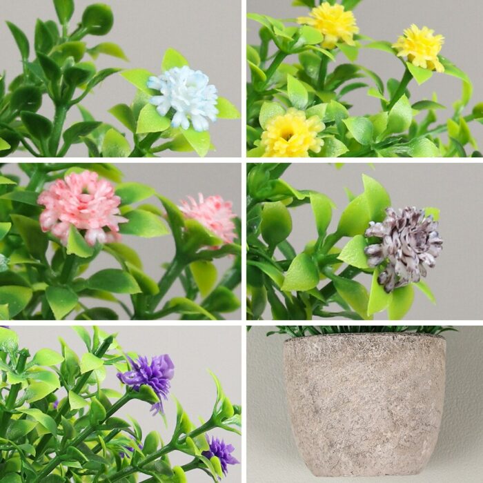 Artificial Plants Ins Small Broken Flower Potted Mini Simulation Cute Suitable For Office Desktop Decoration Bonsai 4