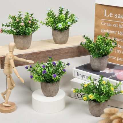 Artificial Plants Ins Small Broken Flower Potted Mini Simulation Cute Suitable For Office Desktop Decoration Bonsai