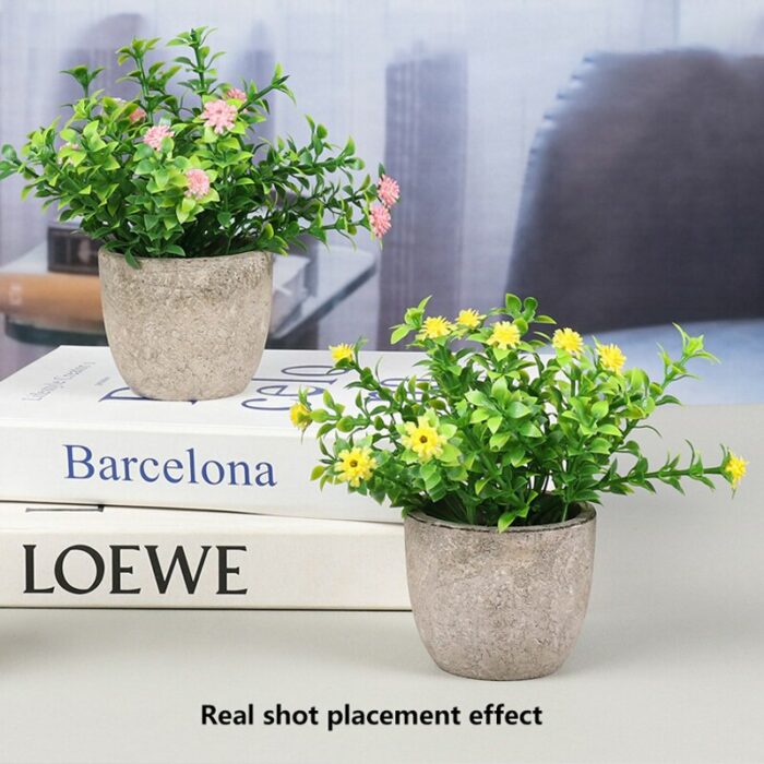 Artificial Plants Ins Small Broken Flower Potted Mini Simulation Cute Suitable For Office Desktop Decoration Bonsai 5