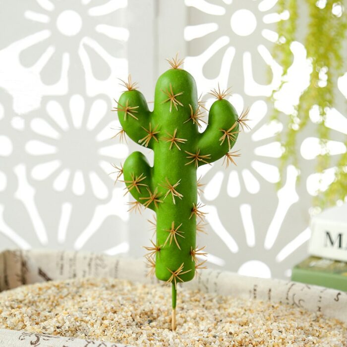 Artificial Plastic Cactus Succulents Prickly Pear Potted Plant No Pot Eco Friendly Simulation Home Office Desktop 8