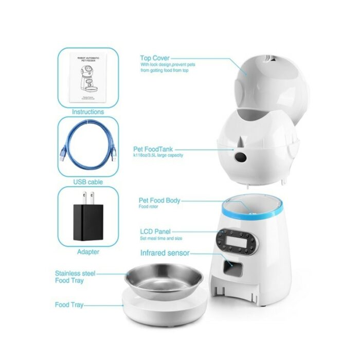 Automatic Pet Feeder 3 5l Smart Food Dispenser For Cats Dogs Portion Controller Voice Programmable Timer 2.jpg