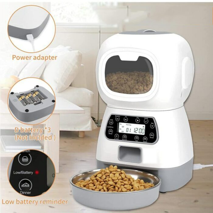 Automatic Pet Feeder 3 5l Smart Food Dispenser For Cats Dogs Portion Controller Voice Programmable Timer 5.jpg