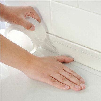 Bathroom Kitchen Mildewproof Waterproof Acrylic Transparent Tape Sink Gap Toilet Corner Line Seal Strip Sticker