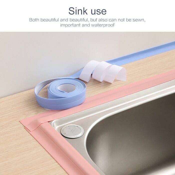 Bathroom Kitchen Shower Waterproof Mould Proof Tape Sink Bath Sealing Strip Tape Self Adhesive Waterproof Adhesive 2