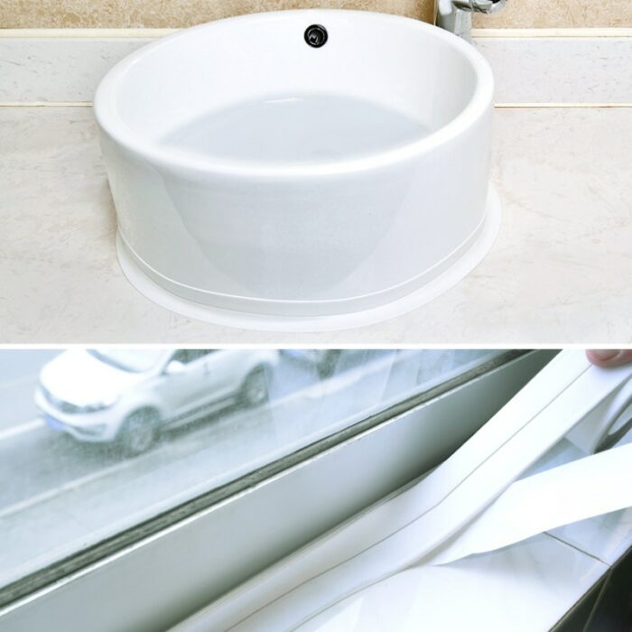 Bathroom Shower Sink Bath Sealing Tape Strip White Pvc Self Adhesive Waterproof Wall Sticker For Bathroom 3