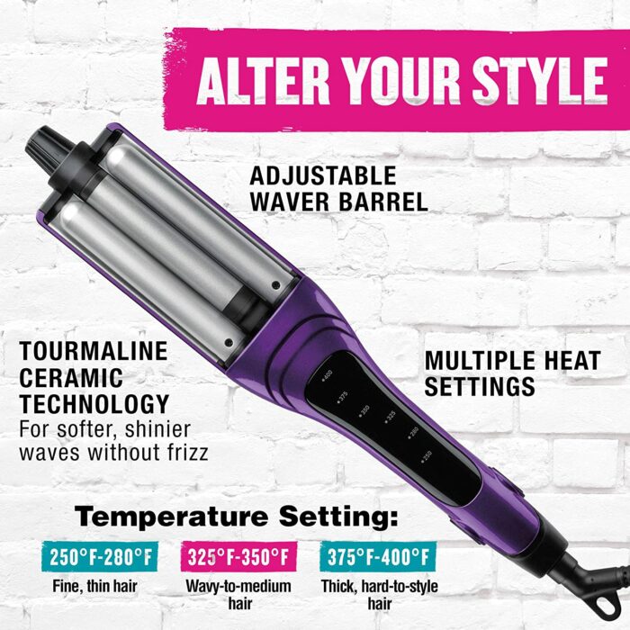 Bed Head A Wave We Go Tourmaline Ceramic Adjustable Hair Waver Create Different Types Of Waves 3