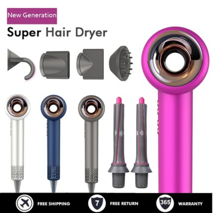 Beutyone New Leafless Professional Hair Dryer With Flyaway Attachment Negative Ionic Hair Dryers Multifunction Salon Style