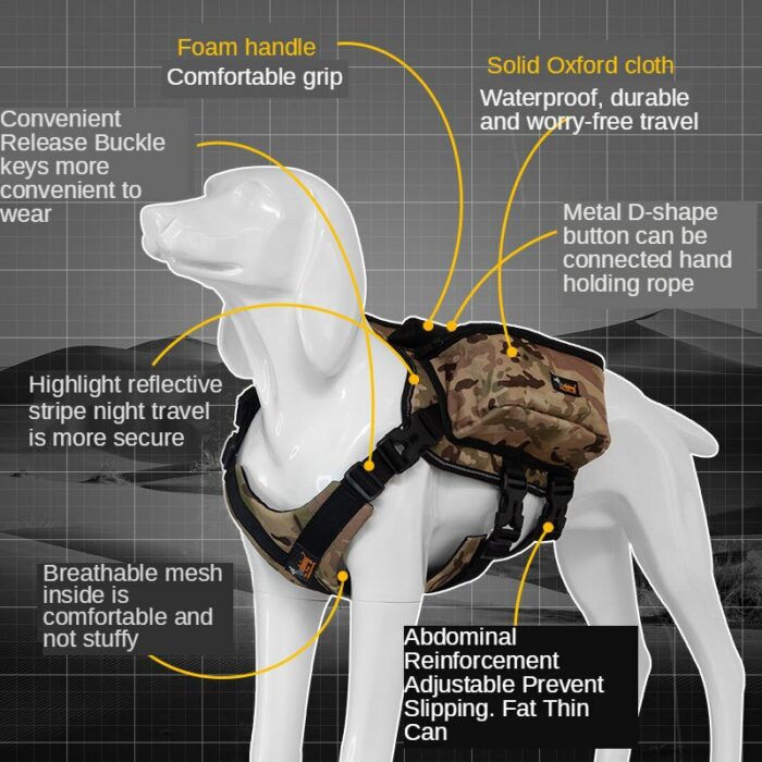 Big Dog Harness Tactical Dog Harness With Treat Bag Nylon Adjustable Pet Outdoor Training Travel For 2.jpg