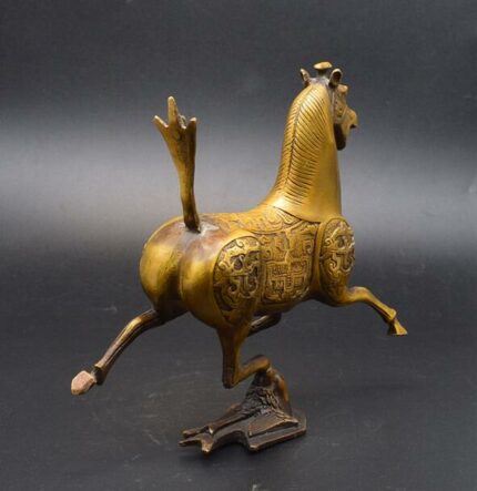 Bronze Horse Success Decorations Brass Horse Stepping On Flying Swallow Home Decoration Living Room Office Crafts 1