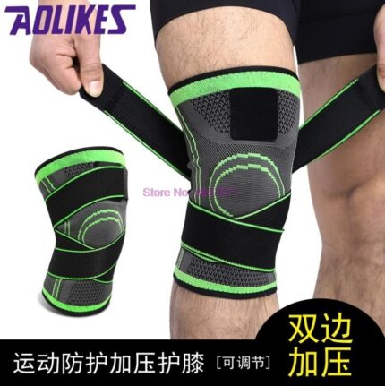 By Dhl 100pcs Aolikes 3d Weave Knee Brace Basketball Tennis Hiking Cycling Knee Support Professional Protective 1