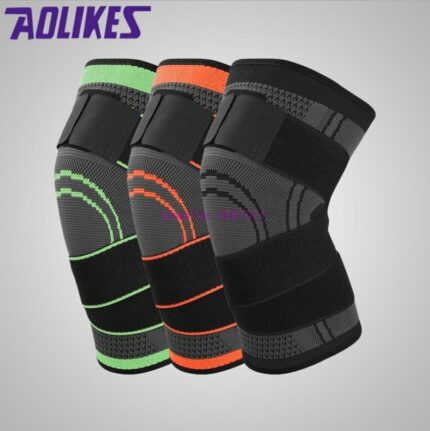 By Dhl 100pcs Aolikes 3d Weave Knee Brace Basketball Tennis Hiking Cycling Knee Support Professional Protective