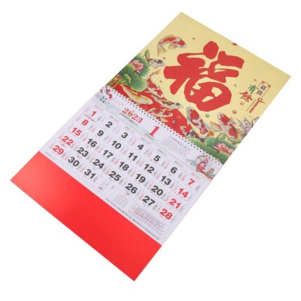 Calendar Wall 2023 Chinese Calendar Daily Hanging Year The Rabbit Planner Mini Decoration Note Fengshui Poster 1
