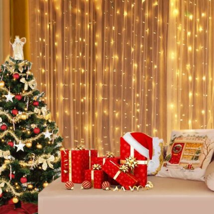 Christmas Curtain Garland Led Lights Usb Remote Control Fairy Lights String Holiday Wedding Decoration For Bedroom 6