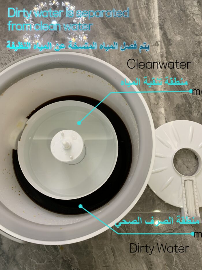 Clean Water Sewage Separation Mop With Bucket Microfiber Lazy No Hand Washing Floor Floating Mop Household 2