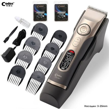 Codos Chc980 Professional Electric Hair Clipper Rechargeable Hair Trimmer For Men Barber Lcd Hair Cutting Machine