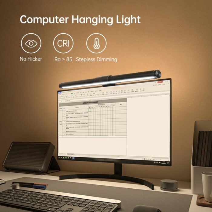 Computer Desk Monitor Light Bar Led Eyecare Office Pc Screen Usb Hanging Rgb Light Stepless Dimming 3