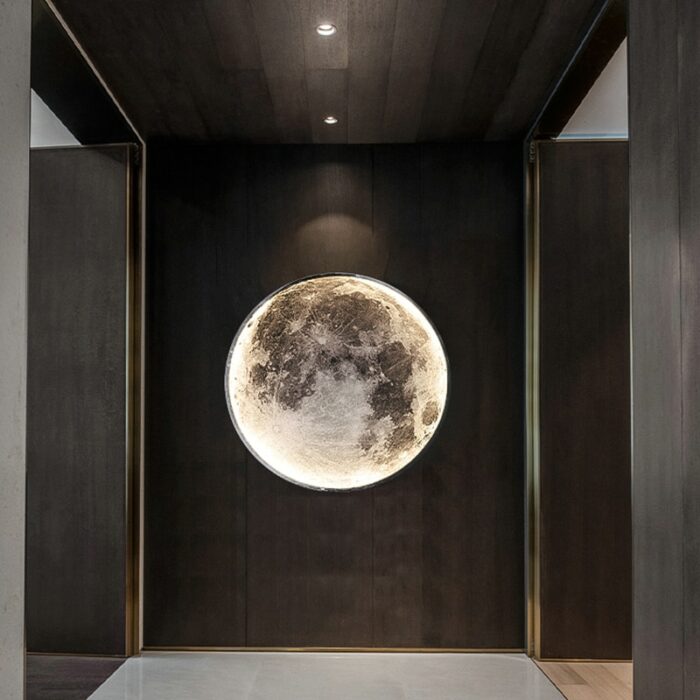 Creative Moon Wall Lamp Round Led Moonlight Decoration Wall Ceiling Light For Bedroom Bedside Sofa Background 2