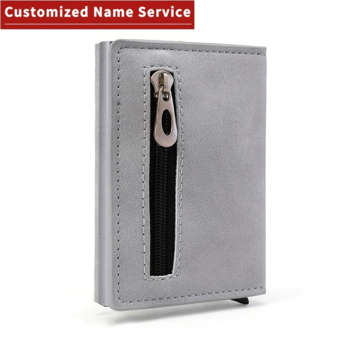 Customized 2022 Men Leather Wallet Rfid Anti Magnetic Credit Cards Holder Wallet With Organizer Coin Pocket 5