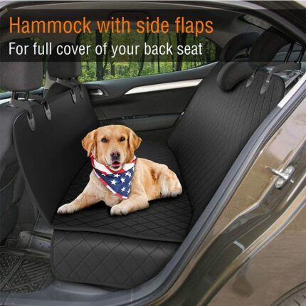 Dog Carriers Waterproof Rear Back Pet Dog Car Seat Cover Mats Hammock Protector With Safety Belt 1.jpg