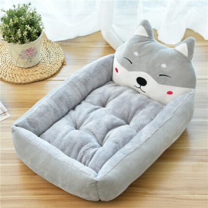 Dog Kennel Winter Warm Large And Small Dog Net Red Cartoon Pet Kennel Bed Dog Mat 1.jpg
