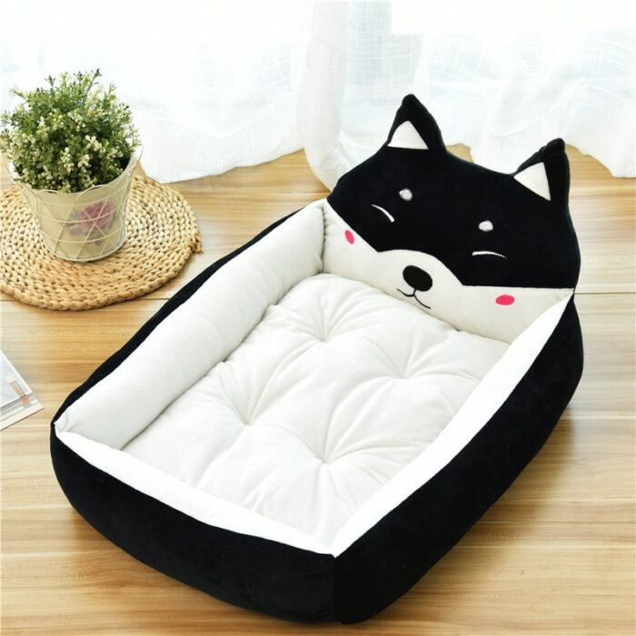 Dog Kennel Winter Warm Large And Small Dog Net Red Cartoon Pet Kennel Bed Dog Mat 2.jpg