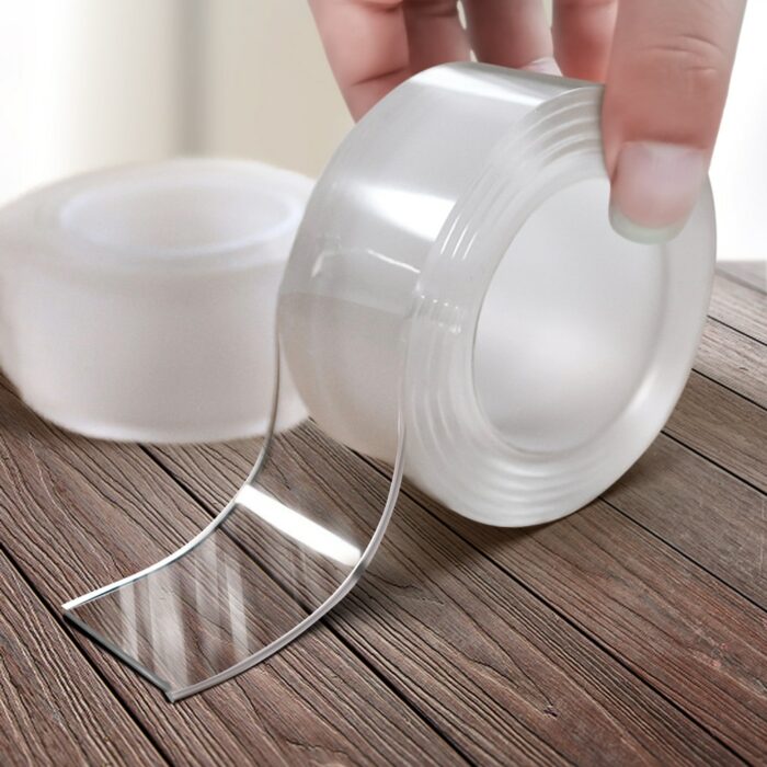 Double Sided Adhesive Tape Waterproof Reusable Transparent Wall Stickers Glues Nano Tapes For Kitchen Bathroom Home 5