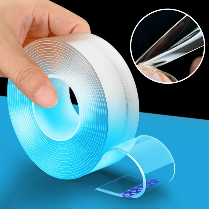 Double Sided Adhesive Tape Waterproof Reusable Transparent Wall Stickers Glues Nano Tapes For Kitchen Bathroom Home
