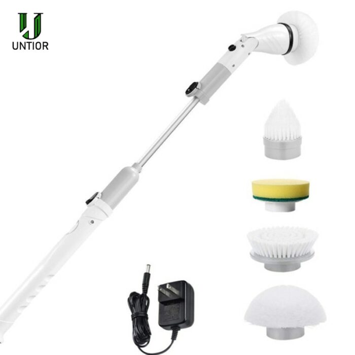 Electric Cleaning Turbo Scrub Brush Waterproof Cleaner Charging Rotating Scrubber Cleaning Brush Bathroom Cleaning Tools Set
