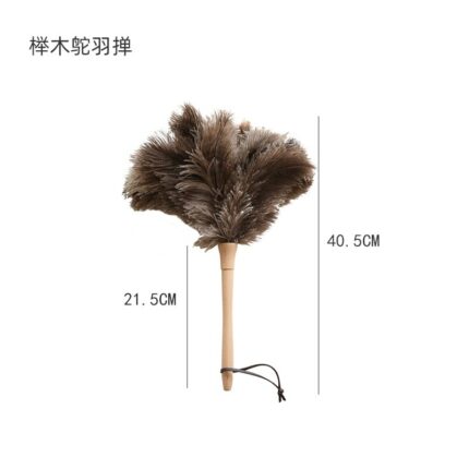 Feather Duster Gray White Ostrich Feather Duster Household Dust Remove Brush Dust Sweeping Artifact No Lint 1
