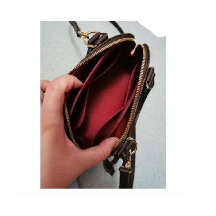 Fits For Alma Bb Insert Bags Organizer Makeup Handbag Organizer Travel Inner Purse Portable Cosmetic Base 3