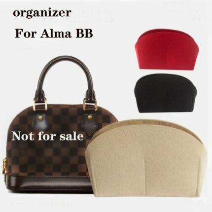 Fits For Alma Bb Insert Bags Organizer Makeup Handbag Organizer Travel Inner Purse Portable Cosmetic Base