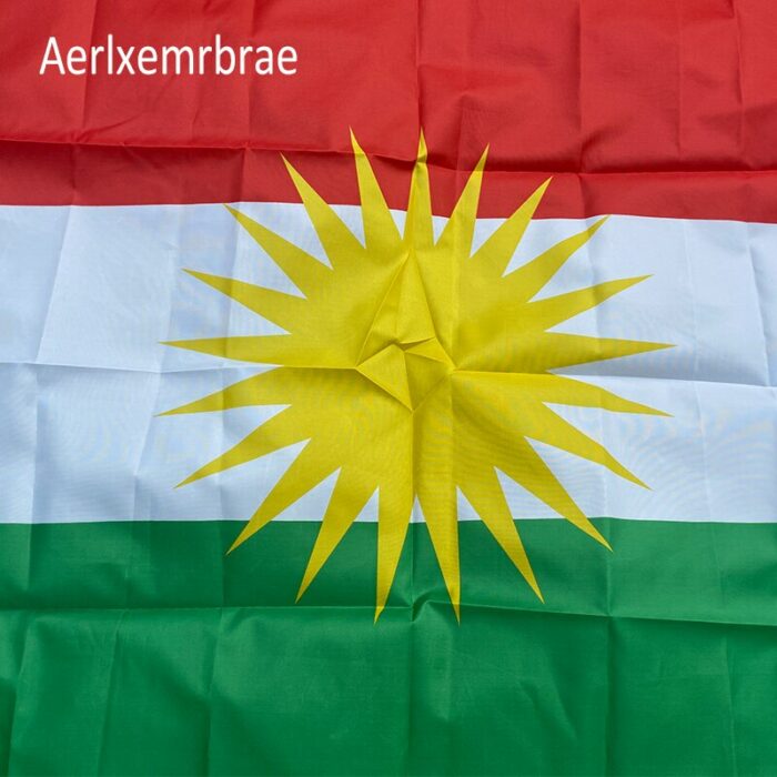 Free Shipping Kurdish Flag 90 150cm Kurdistan Flag Kurdish Polyester Hanging Flag And Bannes 2 Sides 2