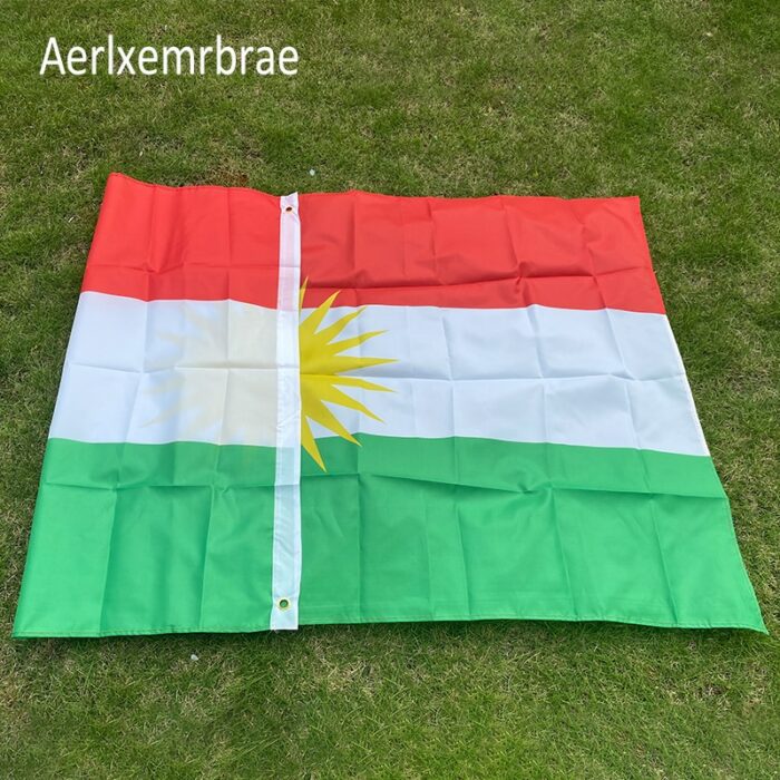 Free Shipping Kurdish Flag 90 150cm Kurdistan Flag Kurdish Polyester Hanging Flag And Bannes 2 Sides 3