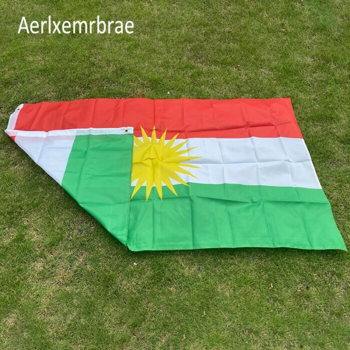 Free Shipping Kurdish Flag 90 150cm Kurdistan Flag Kurdish Polyester Hanging Flag And Bannes 2 Sides 4