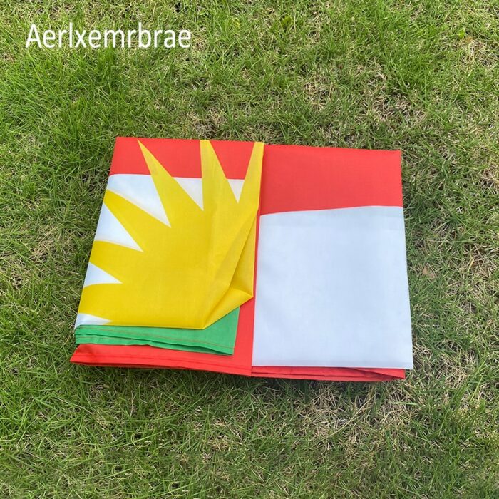 Free Shipping Kurdish Flag 90 150cm Kurdistan Flag Kurdish Polyester Hanging Flag And Bannes 2 Sides 5