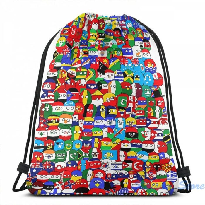 Funny Graphic Print Countryball Usb Charge Backpack Men School Bags Women Bag Travel Laptop Bag 4