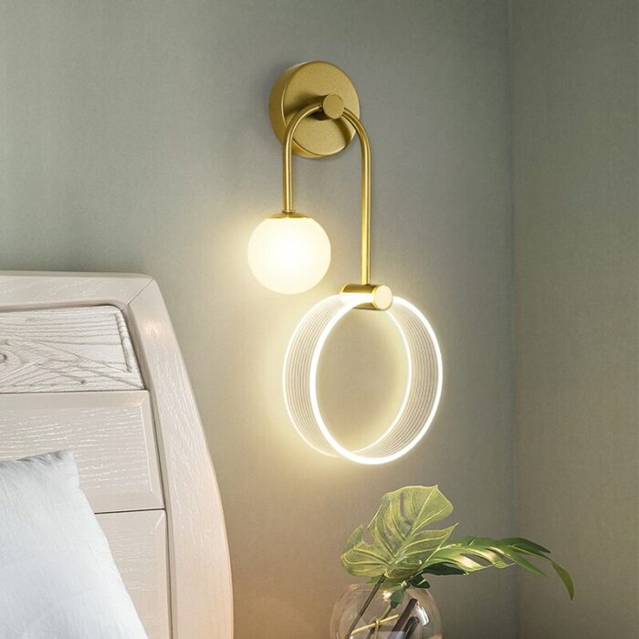 Glass Ball Modern Led Wall Lamp Nordic Sconces Living Bedroom Bedside Minimalist Restaurant Kitchen Indoor Luminaire 2