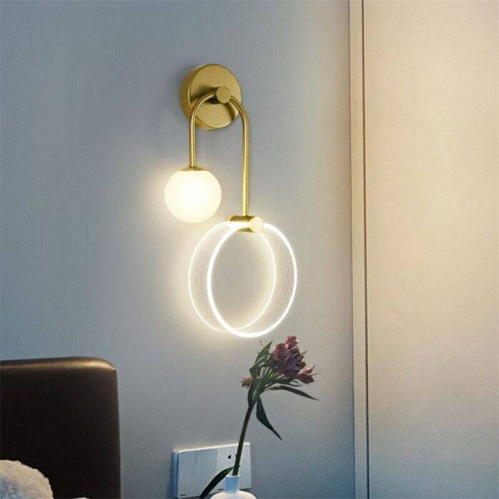Glass Ball Modern Led Wall Lamp Nordic Sconces Living Bedroom Bedside Minimalist Restaurant Kitchen Indoor Luminaire 3