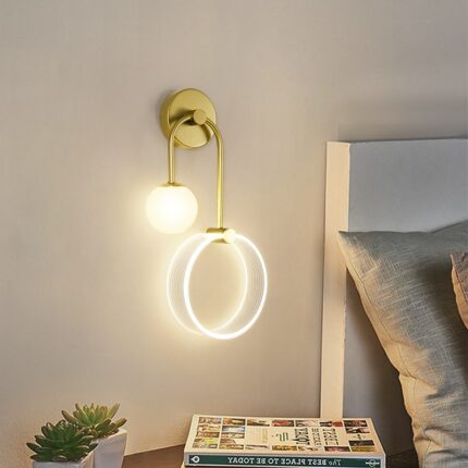 Glass Ball Modern Led Wall Lamp Nordic Sconces Living Bedroom Bedside Minimalist Restaurant Kitchen Indoor Luminaire