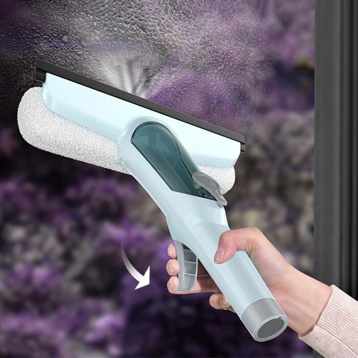 Glass Window Cleaning Washing Brushs With Spray Window Cleaner Brush Long Handle Glass Wiper Scraper Household 2