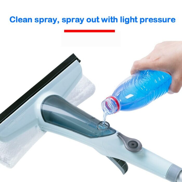 Glass Window Cleaning Washing Brushs With Spray Window Cleaner Brush Long Handle Glass Wiper Scraper Household 3