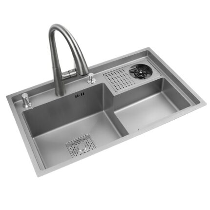 Grey Drop In Kitchen Sink Workstation Undermount Single Bowl 304 Stainless Steel Kitchen Sink With Drain