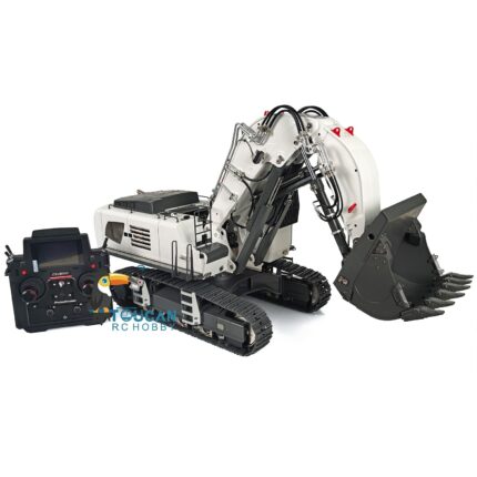 Huina 1 14 Kabolite K970 200 Metal Front Shove Hydraulic Rc Excavator White Painted Rtr Remote 1